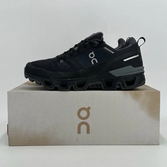 On Running Men's Cloudwander Waterproof Hiking Shoes size 9.5 Black/Graphite - Picture 4 of 6